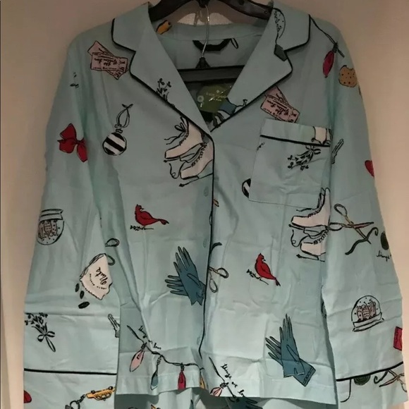 kate spade Dream A Little Dream Pajama Set Aqua - Picture 3 of 9